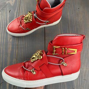 Versace Medusa Insignia Leather Sneakers